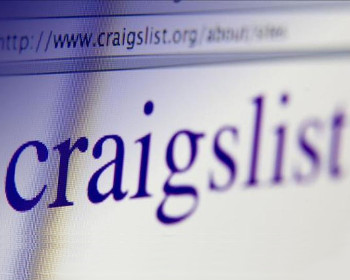 Craigslist logo on computer screen