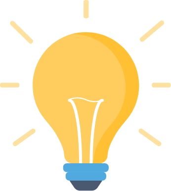 Lightbulb lit up illustration