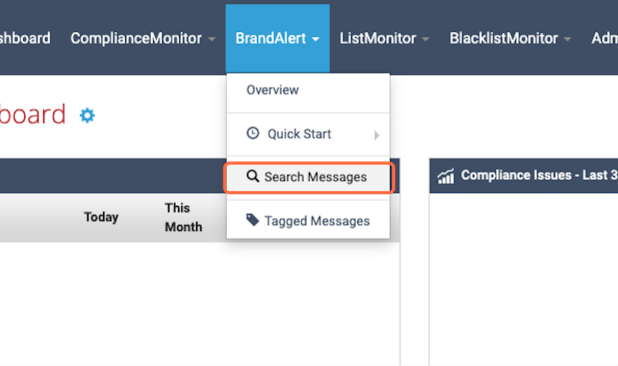 Click on "Search Messages"