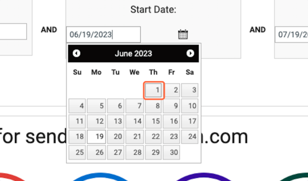 Select the timeframe for the data