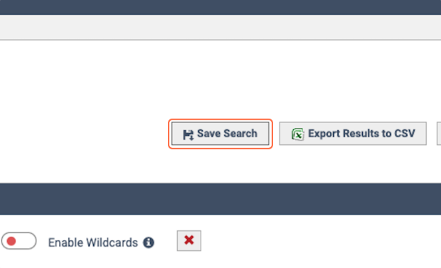 To save this search to revisit in the future, click on "Save Search"