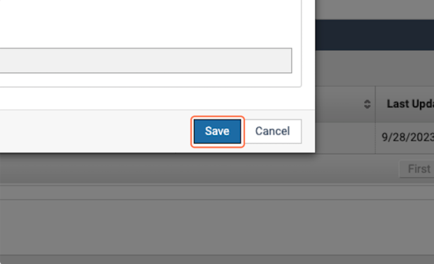 Click on "Save"