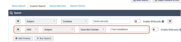 edited search criteria