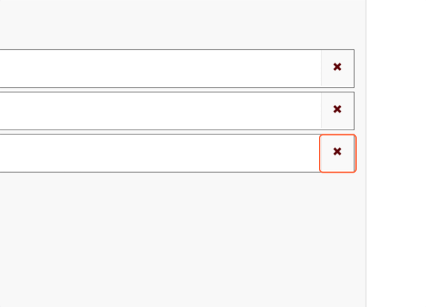 To remove a module from the dashboard, click the “x” button on the right-hand side of the module you would like to remove